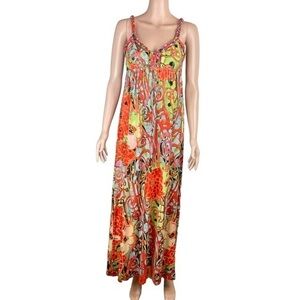 Multi-Color Floral Patterned Maxi Dress